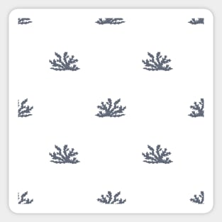 Blue white algae coral seamless pattern Sticker